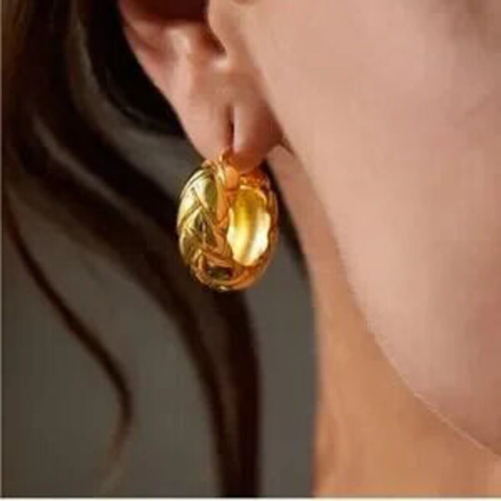Gold 18k Gold Plated Chunky Earrings